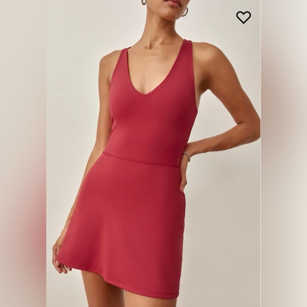 Reformation Bella Ecomove Active Dress – Size S Lipstick Red - Picture 2 of 8